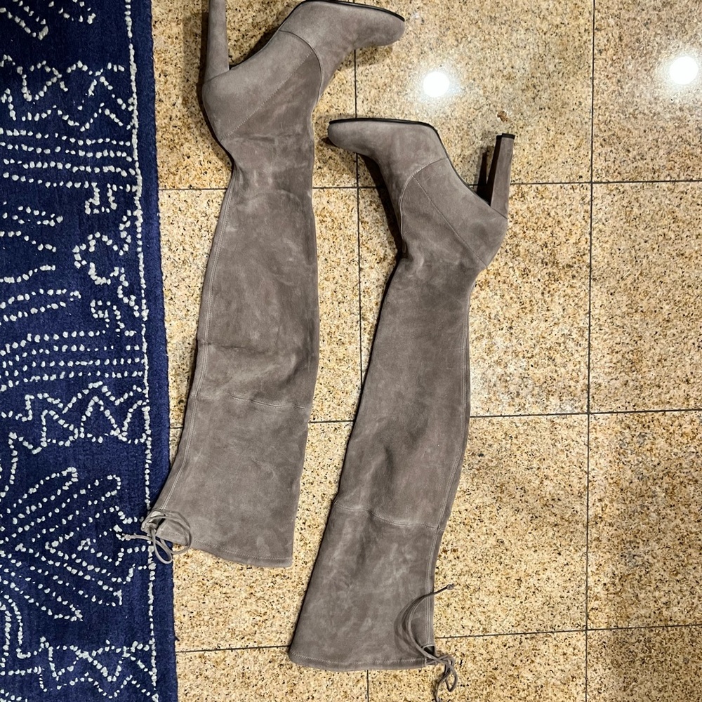 COPY - Stuart Weitzman grey suede sz 9 over the knee boots